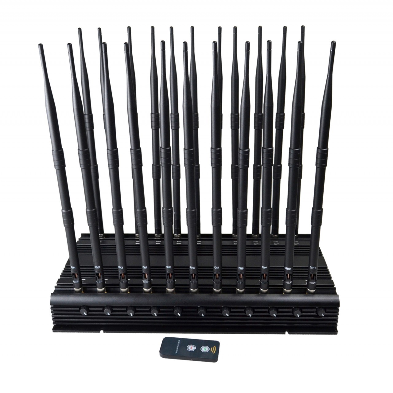 22 Antennas Full Bands Ajustable 5G Jammer Cell Phone WiFi GPS LOJACK Walkie-Talkie UHF VHF Remote Control Desktop Blocker 3
