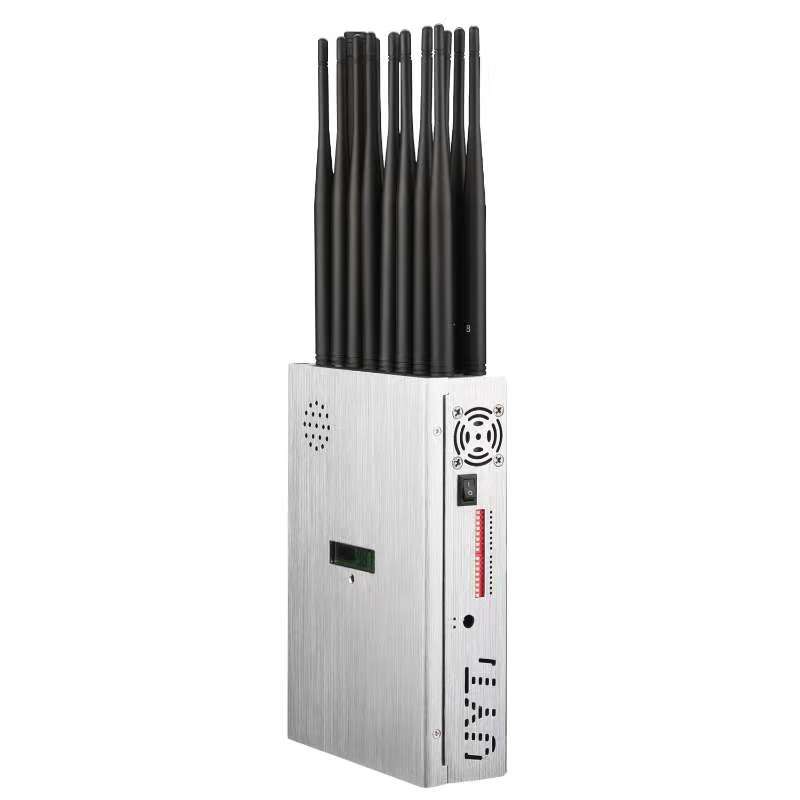 Portable 16 band 5G mobile phone WiFi GPS UHF VHF Jammer RC all-in-one signal blocker with LCD screen 2