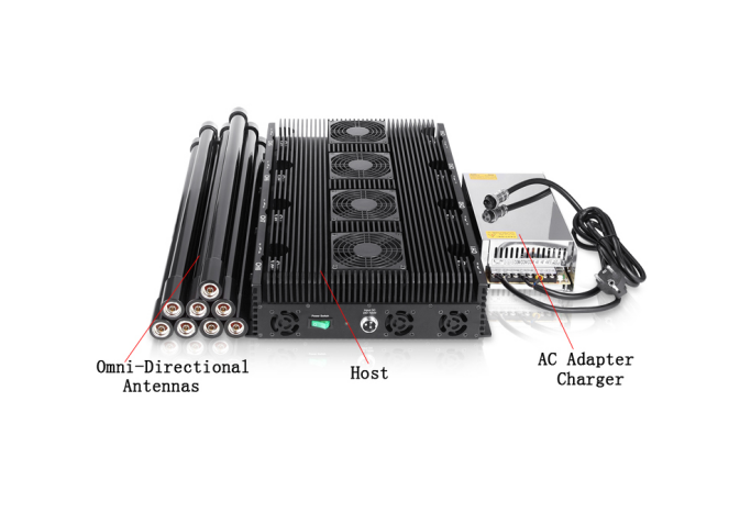 8 Antennas 5G Cell Phone Signal Jammer All 2G 3G 4G 5G Bands Blocker Cover Range up to 150m Desktop  4