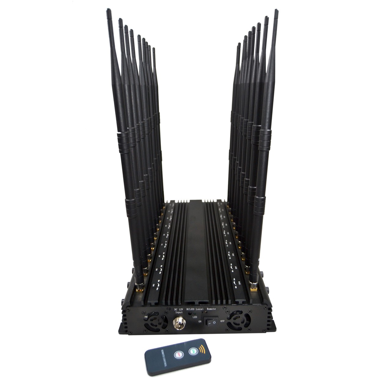 Adjustable All-in-one Desktop Cell Phone 2G/3G/4G Walkie Talkie Jammer GPS L1L2L3L4L5 Lojack 2.4G WiFi Blocker with Remote Control 1