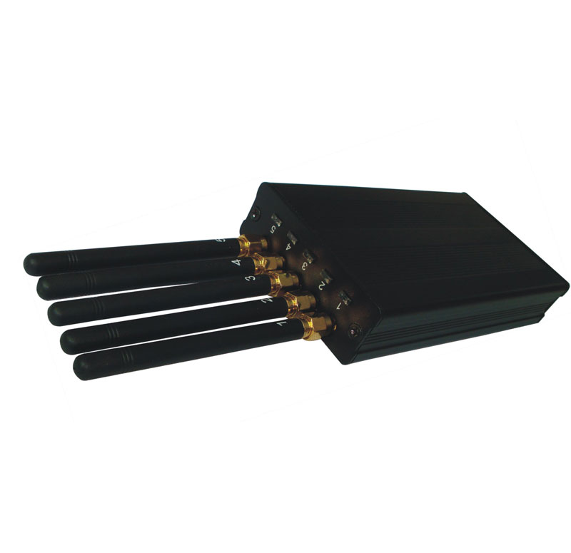 Portable 5 Antenna Cell phone Jammer & WI-Fi & GPS L1 Blocker 2