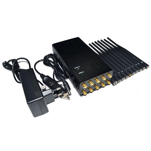 10 Antennas Plus Portable Jammer Mobile Phone 2G/3G/4G + LOJACK + GPSL1 + WiFi(2.4G, 5.8G) Signal Blocker 5
