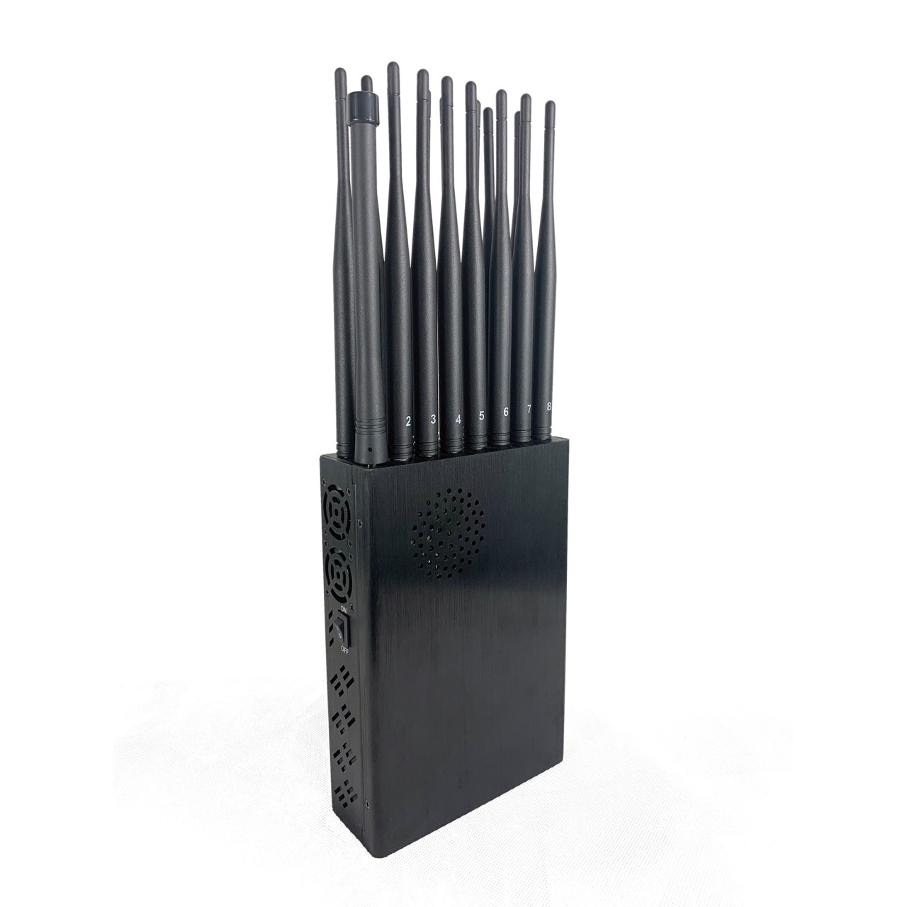The latest handheld 16 Antenna mobile phone 2G 3G 4G 5G Jammer WiFi2.4G/5G GPSL1L2L5 UHF VHF LOJACK RC433 315 Blocker with protective cover  2