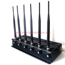 Adjustable 15W High Power 6 Antenna 3G 4G Mobile Phone Jammer