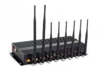 8 Antenna Powerful 3G/4G WiFi High Power Cellphone Jammer with Portable Aluminum Box