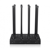 8 Antennas 5G Cell Phone Signal Jammer All 2G 3G 4G 5G Bands Blocker Cover Range up to 150m Desktop 
