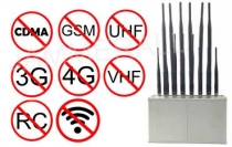 Desktop 14 Band Mobile phone WIFI LoJack VHF UHF Radio All Bands Jammer