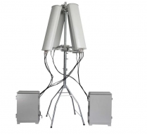 Outdoor IP55 High Power UAV Signal Jammer Shield Device System with IP Network Monitoring for Long Distance 1000 to 3000m 