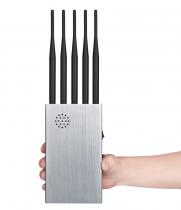 Portable 10 channel mobile phone GPSL1-L5 WIFI LOJACK signal jammer with large radiator and battery 